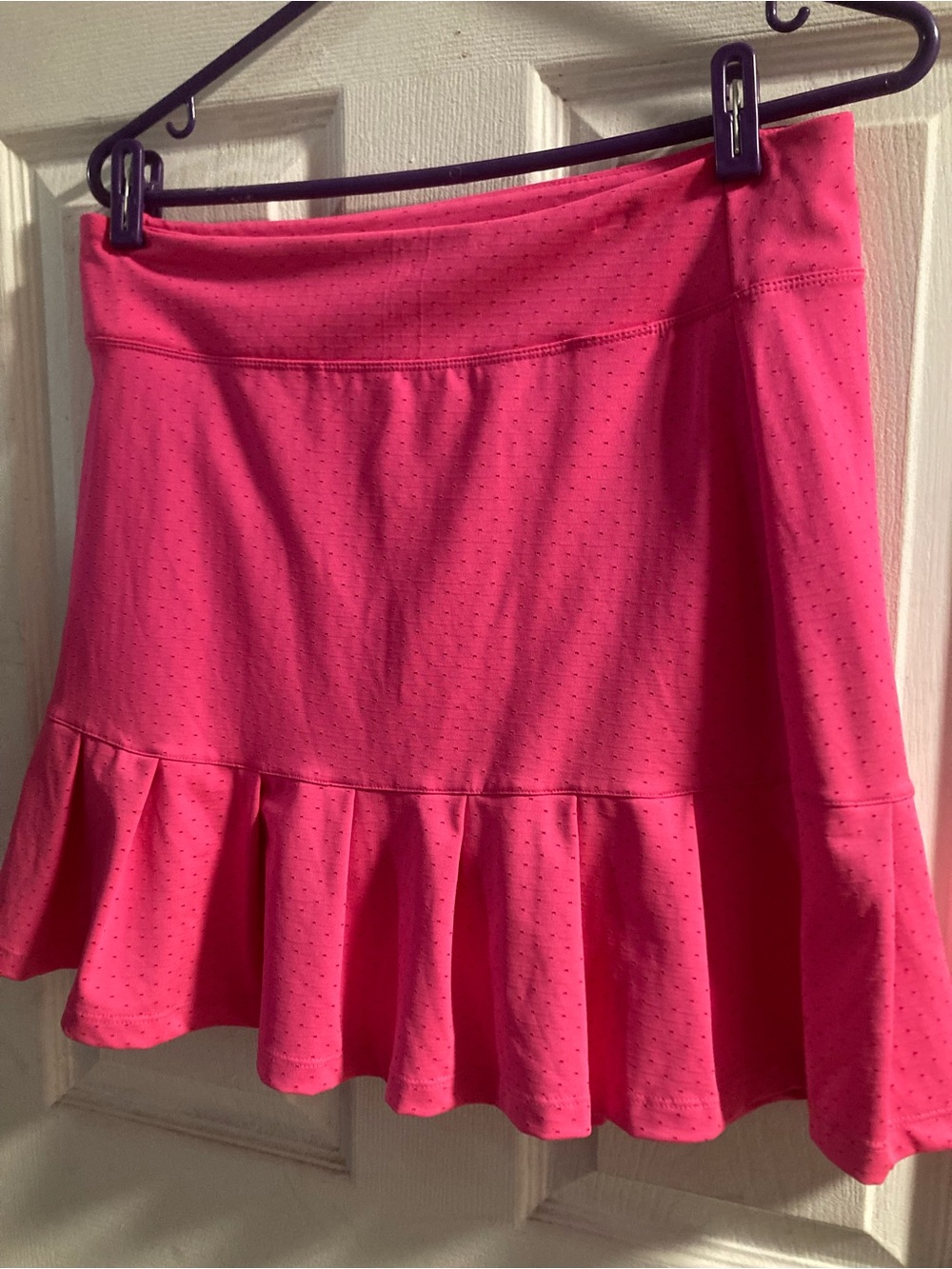 Daily Sports Bright Pink Circle Skirt with Ruffle Hem